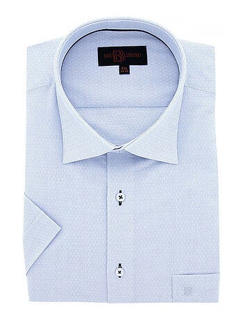 Chemise homme grande taille grande taille à tissu uni texturé coupe droite TONOTONA Doublissimo