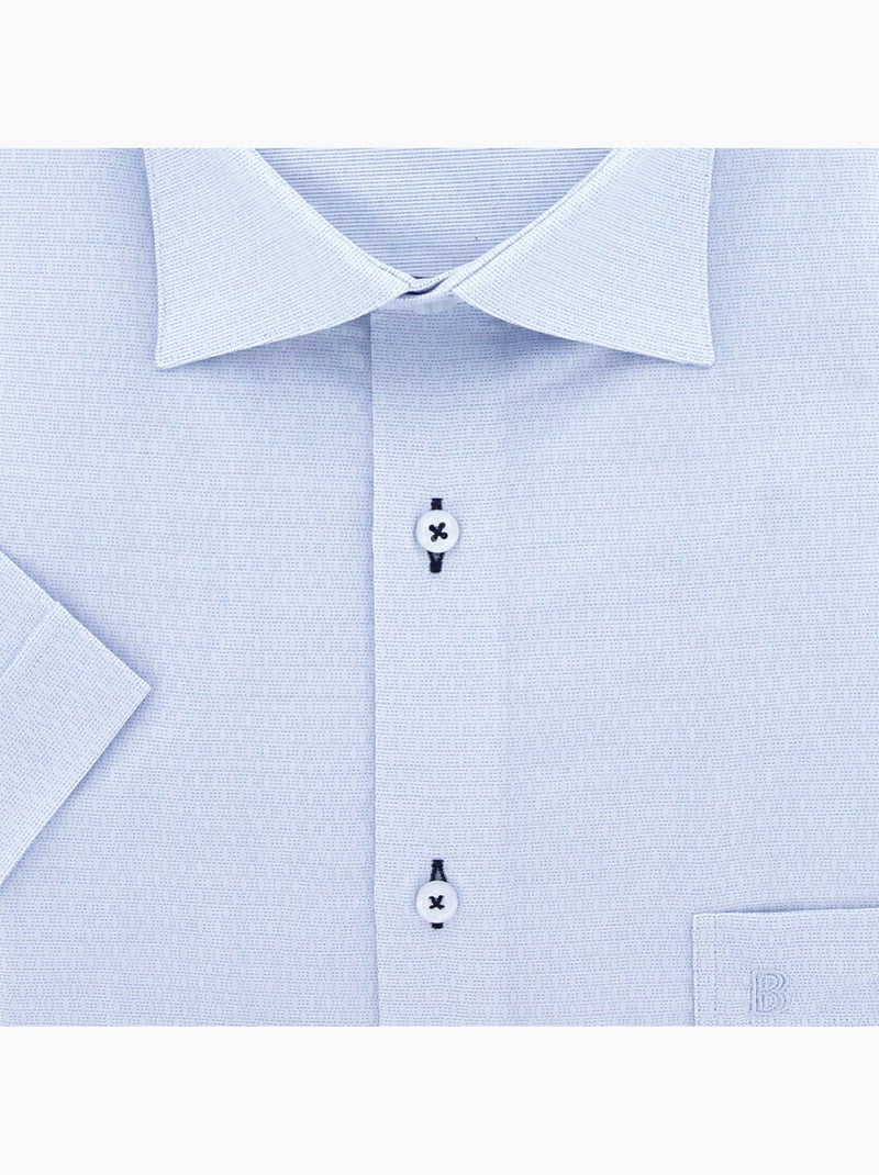 Chemise homme grande taille grande taille à tissu uni texturé coupe droite TONOTONA Doublissimo Bleu - Kiabi