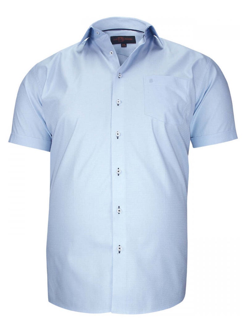 Chemise homme grande taille grande taille à tissu uni texturé coupe droite TONOTONA Doublissimo Bleu - Kiabi