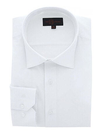 Chemise homme grande taille grande taille classique tissu uni coupe droite classimo doublissimo
