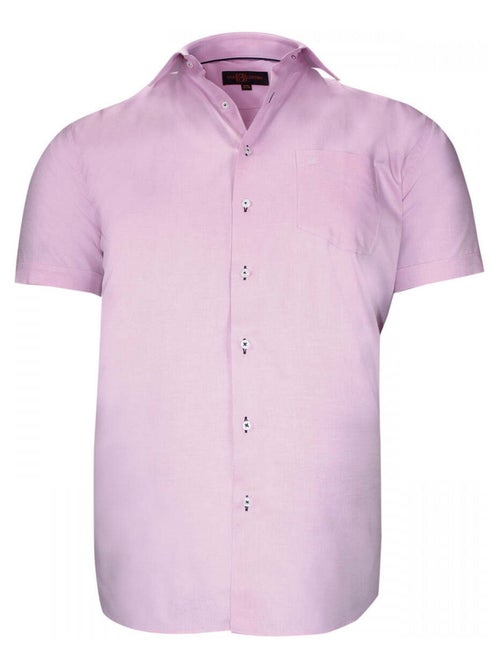 Chemise homme grande taille grande taille unie coupe droite BELAROSA Doublissimo Rose , 45,46 2XL - Kiabi
