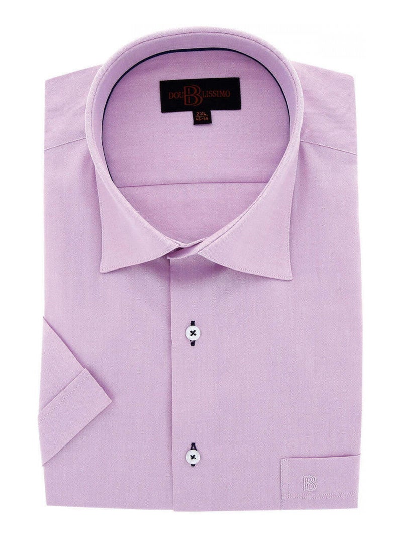 Chemise homme grande taille grande taille unie coupe droite BELAROSA Doublissimo Rose - Kiabi