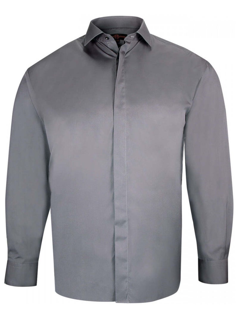 Chemise homme grande taille habillée gorge cachée coupe droite CACHET Doublissimo Blanc , 45,46 2XL Blanc - Kiabi