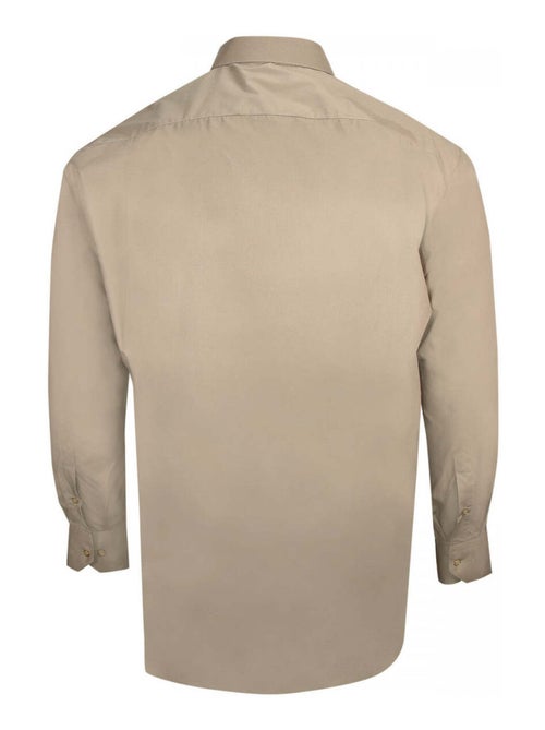 Chemise homme grande taille habillée gorge cachée coupe droite CACHET Doublissimo Gris , 45,46 2XL - Kiabi