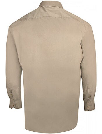 Chemise homme grande taille habillée gorge cachée coupe droite CACHET Doublissimo