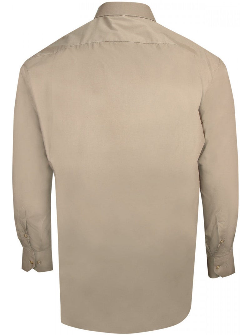 Chemise homme grande taille habillée gorge cachée coupe droite CACHET Doublissimo Noir - Kiabi