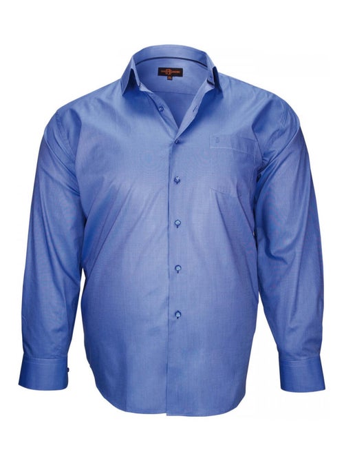 Chemise homme grande taille haut de gamme coupe droite LONDON Doublissimo Bleu clair , 49,50 4XL - Kiabi