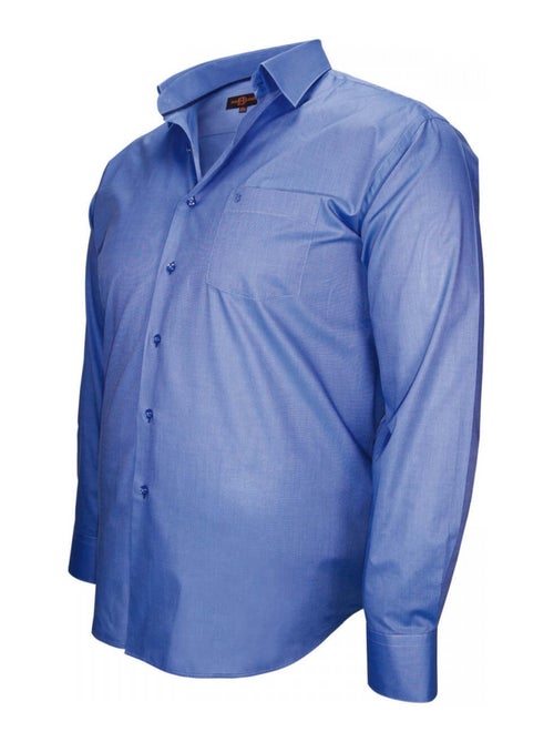 Chemise homme grande taille haut de gamme coupe droite LONDON Doublissimo Bleu foncé , 47,48 3XL - Kiabi