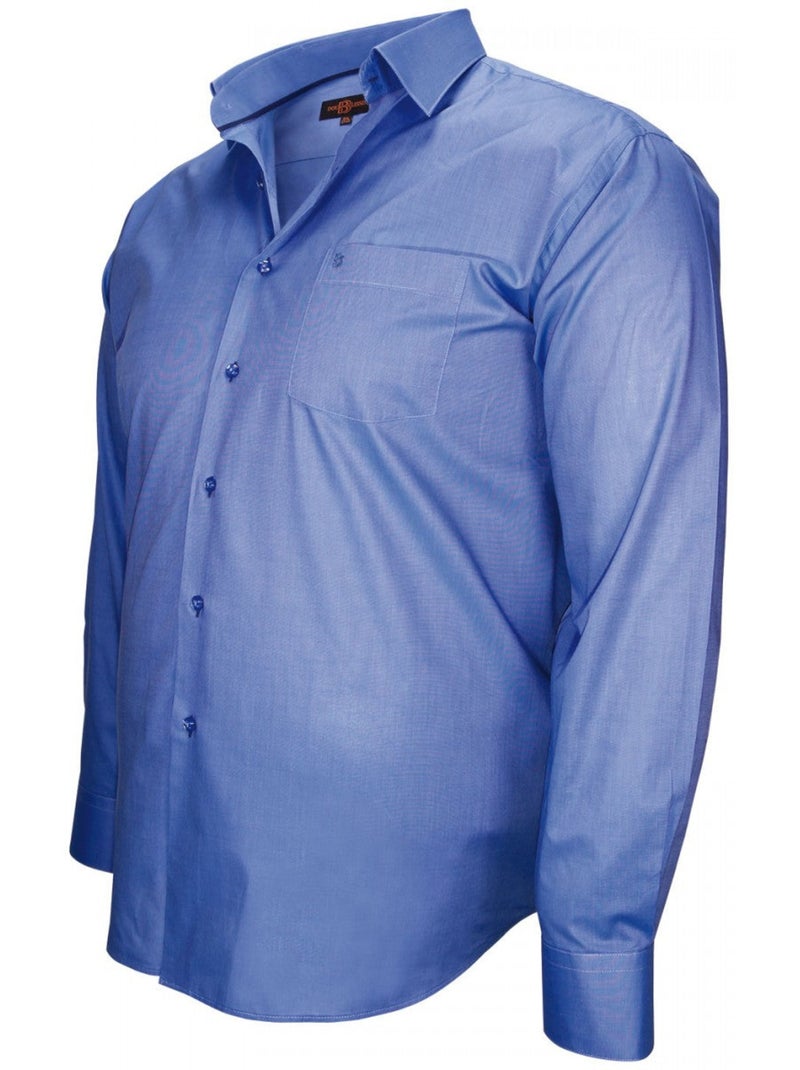 Chemise homme grande taille haut de gamme coupe droite LONDON Doublissimo Bleu foncé , 47,48 3XL Bleu - Kiabi