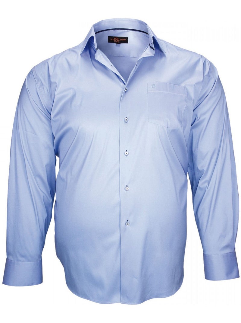 Chemise homme grande taille haut de gamme coupe droite LONDON Doublissimo Bleu foncé , 47,48 3XL Bleu - Kiabi