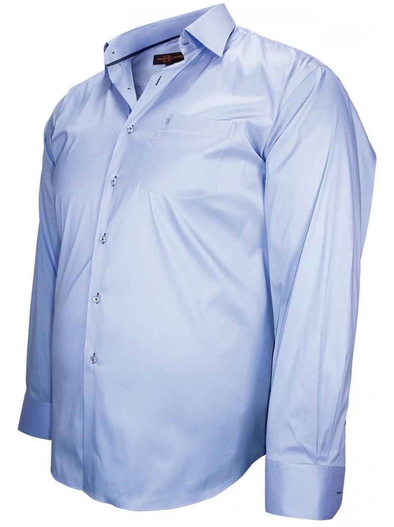 Chemise homme grande taille haut de gamme coupe droite LONDON Doublissimo Bleu foncé , 47,48 3XL Bleu - Kiabi