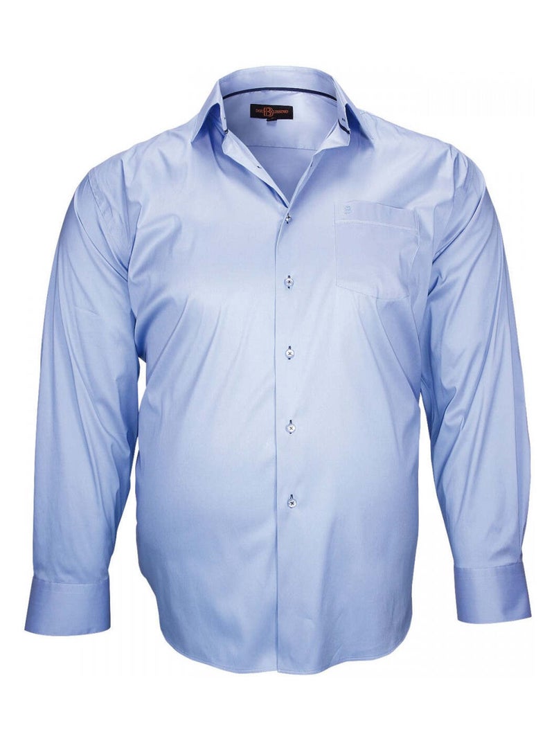 Chemise homme grande taille haut de gamme coupe droite LONDON Doublissimo Bleu indigo , 45,46 2XL Indigo - Kiabi