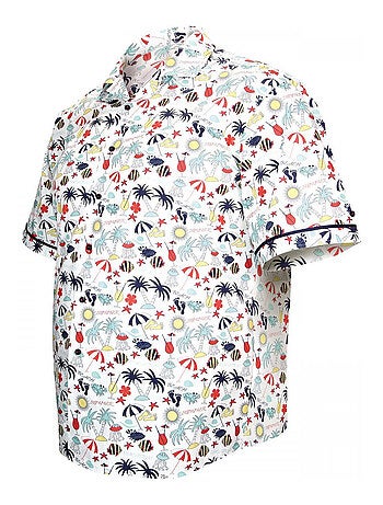 Chemise homme grande taille imprimée coupe droite BELLE ILE Doublissimo