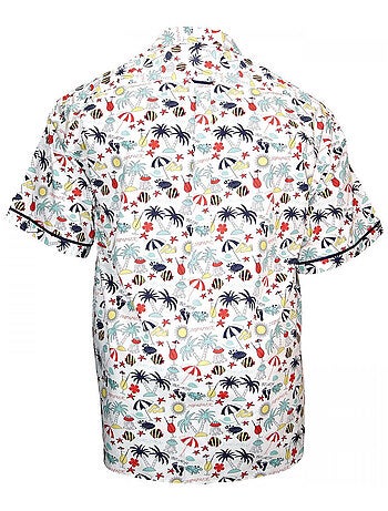 Chemise homme grande taille imprimée coupe droite BELLE ILE Doublissimo
