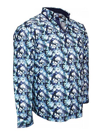 Chemise homme grande taille imprimée coupe droite BIARITZ Doublissimo