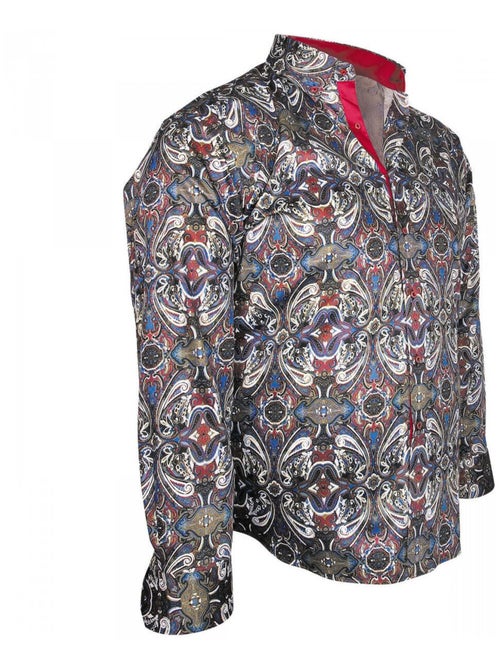 Chemise homme grande taille imprimée coupe droite VERONE Doublissimo Beige , 53,54 6XL - Kiabi