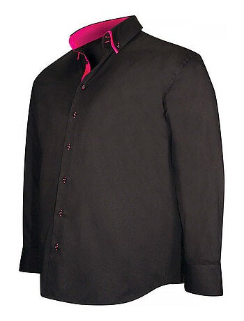 Chemise homme grande taille mode coupe droite FARO Doublissimo Bordeaux , 53,54 6XL