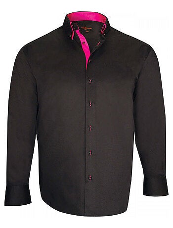 Chemise homme grande taille mode coupe droite FARO Doublissimo Bordeaux , 53,54 6XL