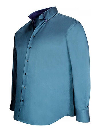 Chemise homme grande taille mode coupe droite FARO Doublissimo Bordeaux , 53,54 6XL