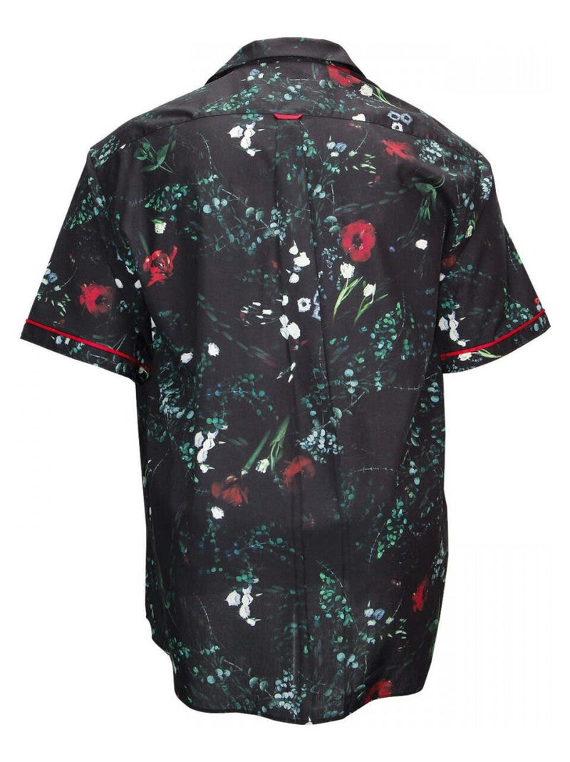 Chemise homme grande taille mode coupe droite FLOWERTY Doublissimo Noir - Kiabi
