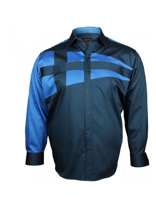 Chemise homme grande taille mode coupe droite NAUTICA Doublissimo Bleu , 47,48 3XL - Kiabi