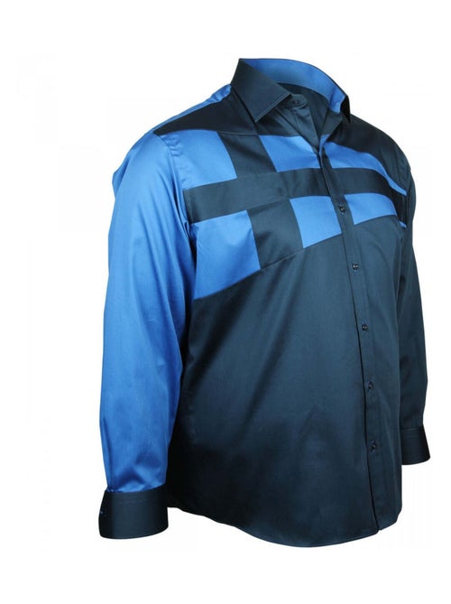 Chemise homme grande taille mode coupe droite NAUTICA Doublissimo Bleu , 47,48 3XL - Kiabi