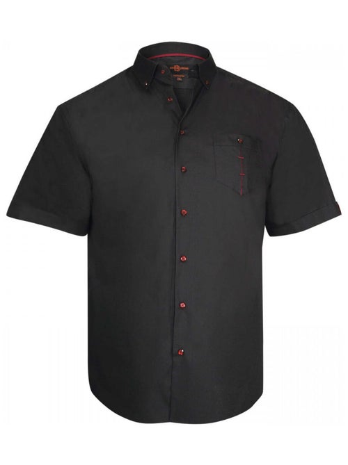 Chemise homme grande taille mode coupe droite NAXOS Doublissimo Noir , 47,48 3XL - Kiabi