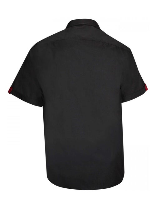 Chemise homme grande taille mode coupe droite NAXOS Doublissimo Noir , 47,48 3XL - Kiabi