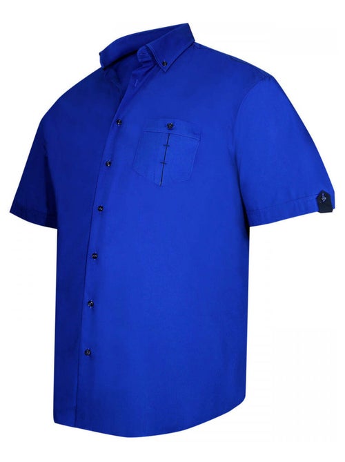 Chemise homme grande taille mode coupe droite NAXOS Doublissimo Noir , 47,48 3XL - Kiabi