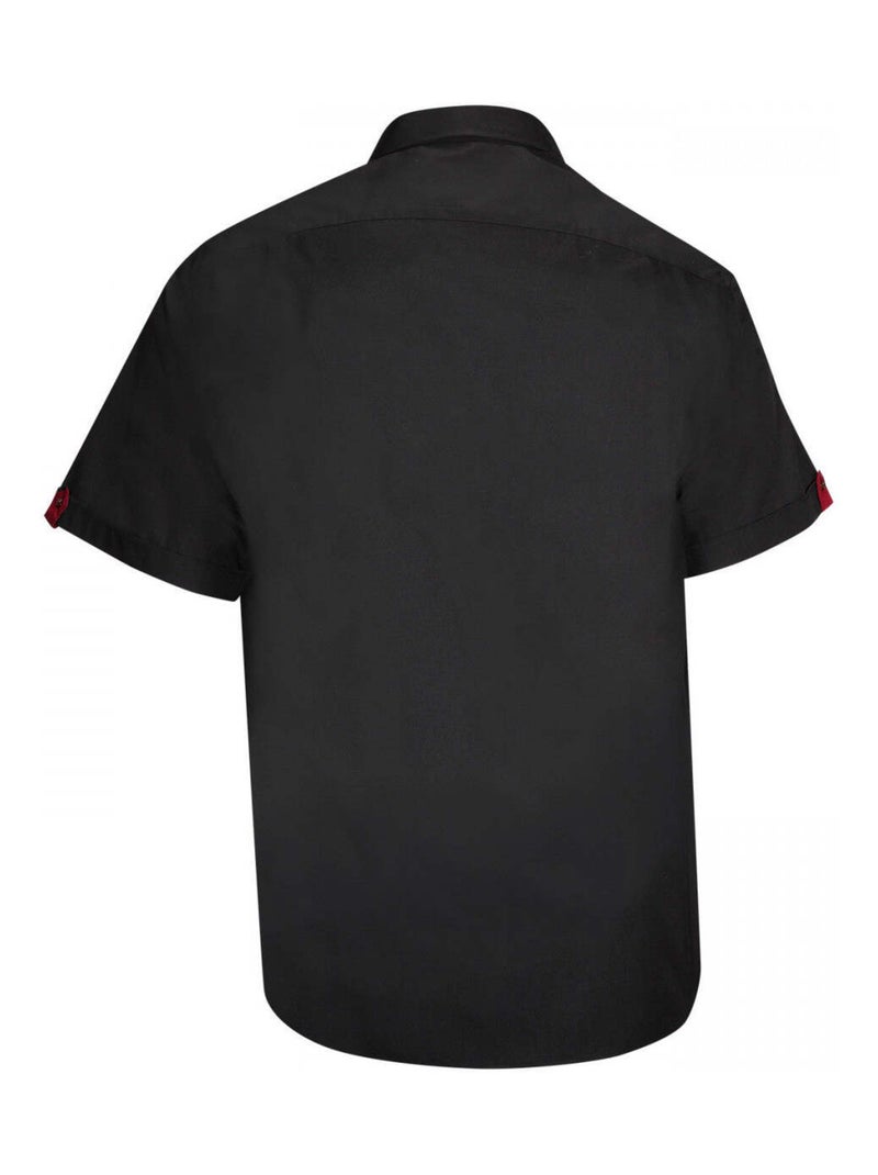 Chemise homme grande taille mode coupe droite NAXOS Doublissimo Noir - Kiabi