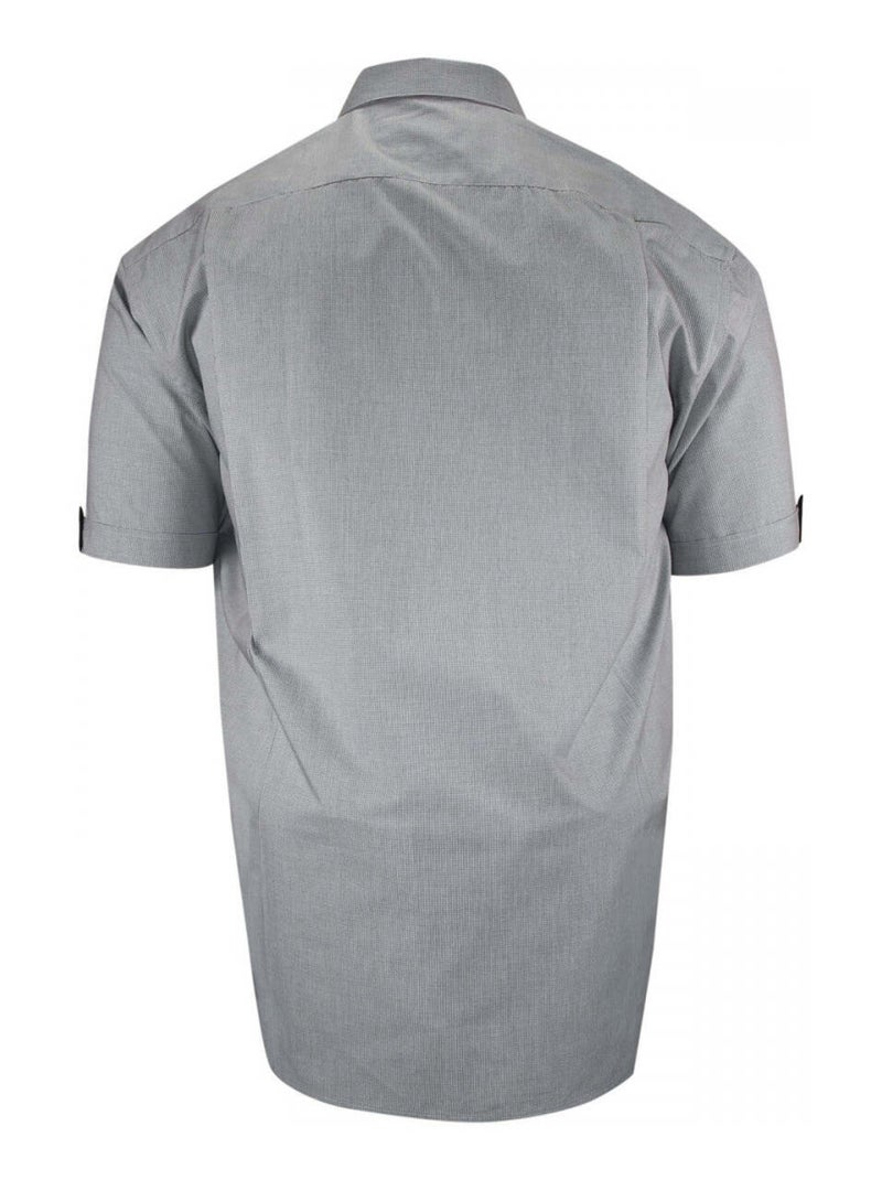 Chemise homme grande taille motifs à carreaux coupe droite CLASSICO Doublissimo Noir - Kiabi