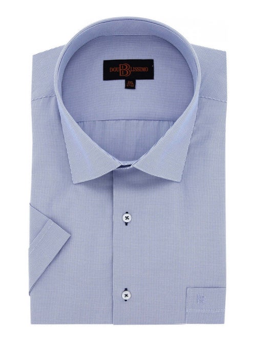 Chemise homme grande taille motifs à carreaux coupe droite VICHINI Doublissimo Bleu , 45,46 2XL - Kiabi