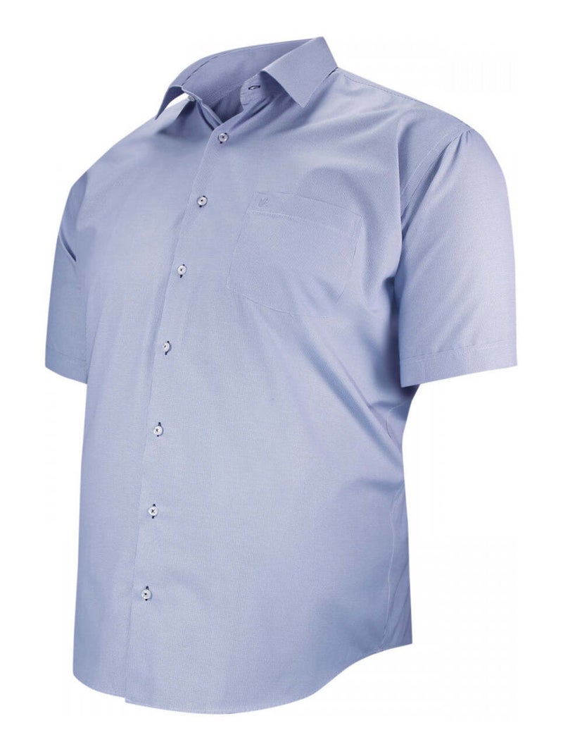 Chemise homme grande taille motifs à carreaux coupe droite VICHINI Doublissimo Bleu - Kiabi