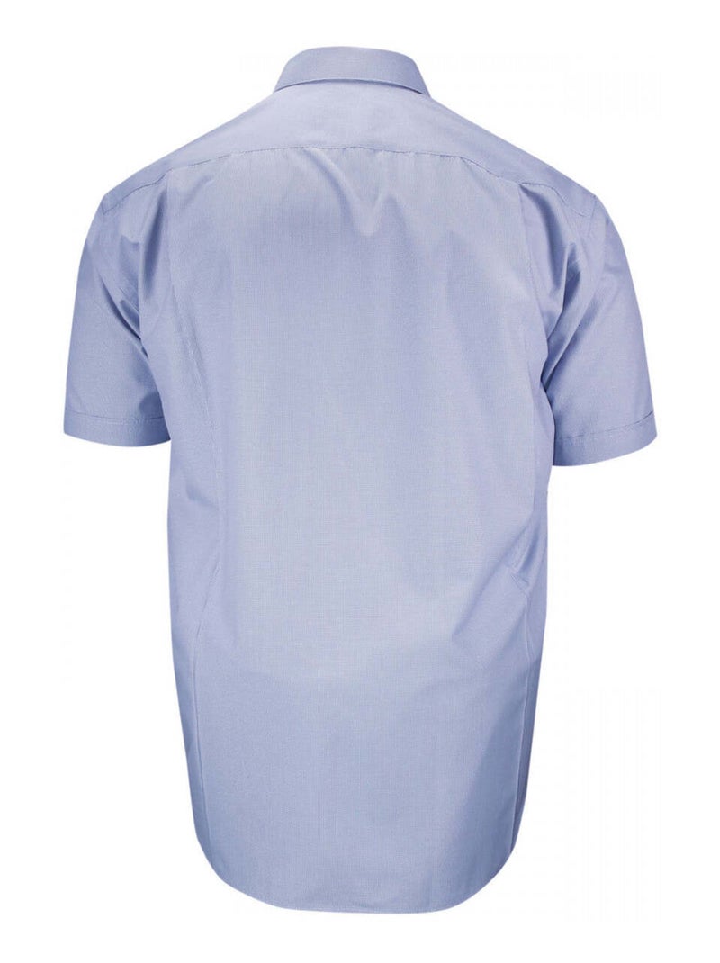 Chemise homme grande taille motifs à carreaux coupe droite VICHINI Doublissimo Bleu - Kiabi