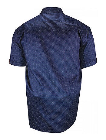 Chemise homme grande taille motifs à pois coupe droite FESTE Doublissimo Bleu , 47,48 3XL