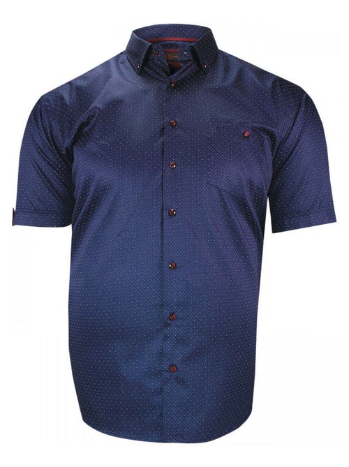 Chemise homme grande taille motifs à pois coupe droite FESTE Doublissimo Bleu , 47,48 3XL - Kiabi
