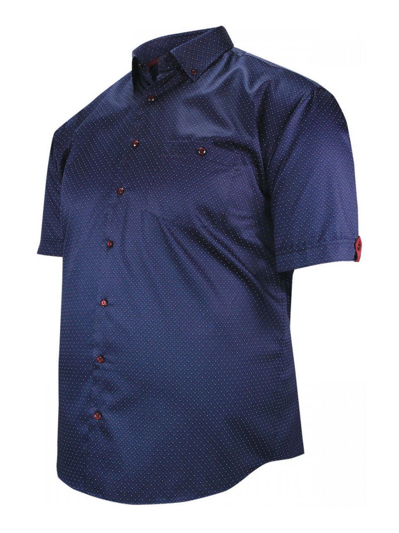 Chemise homme grande taille motifs à pois coupe droite FESTE Doublissimo Bleu - Kiabi