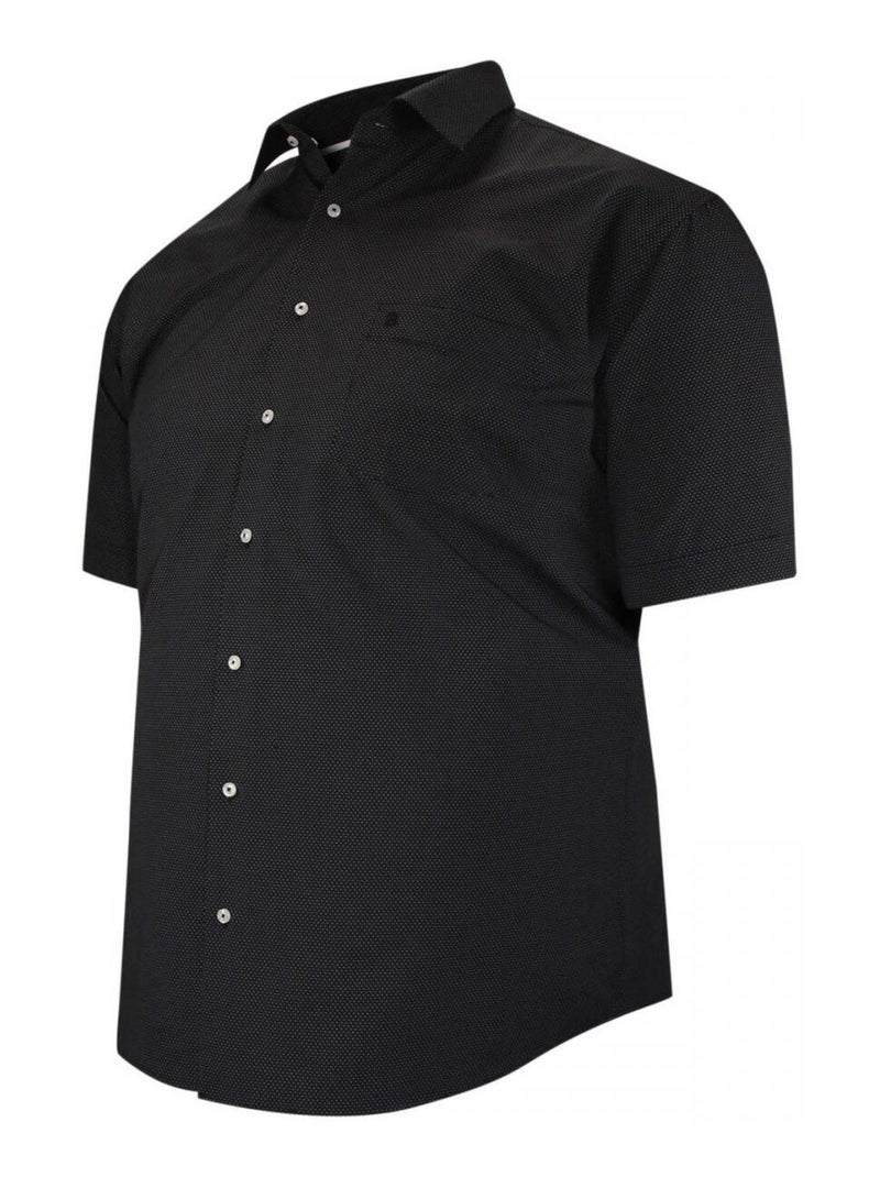 Chemise homme grande taille motifs à pois coupe droite NOTTE Doublissimo Noir - Kiabi