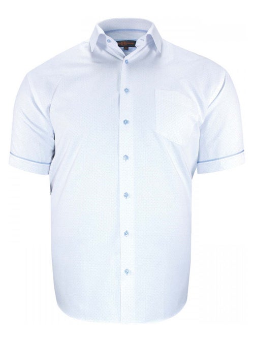 Chemise homme grande taille motifs à pois coupe droite PICCOLI Doublissimo Blanc , Noir , 47,48 3XL - Kiabi