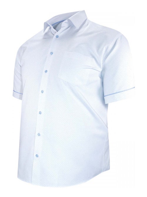 Chemise homme grande taille motifs à pois coupe droite PICCOLI Doublissimo Blanc , Noir , 47,48 3XL - Kiabi