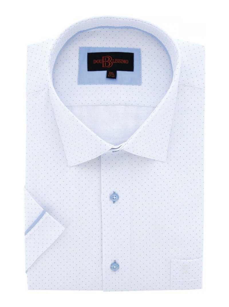 Chemise homme grande taille motifs à pois coupe droite PICCOLI Doublissimo Blanc , Noir , 47,48 3XL Blanc Noir - Kiabi