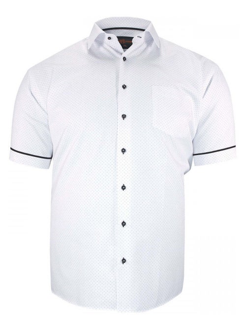 Chemise homme grande taille motifs à pois coupe droite PICCOLI Doublissimo Blanc , Noir , 47,48 3XL - Kiabi