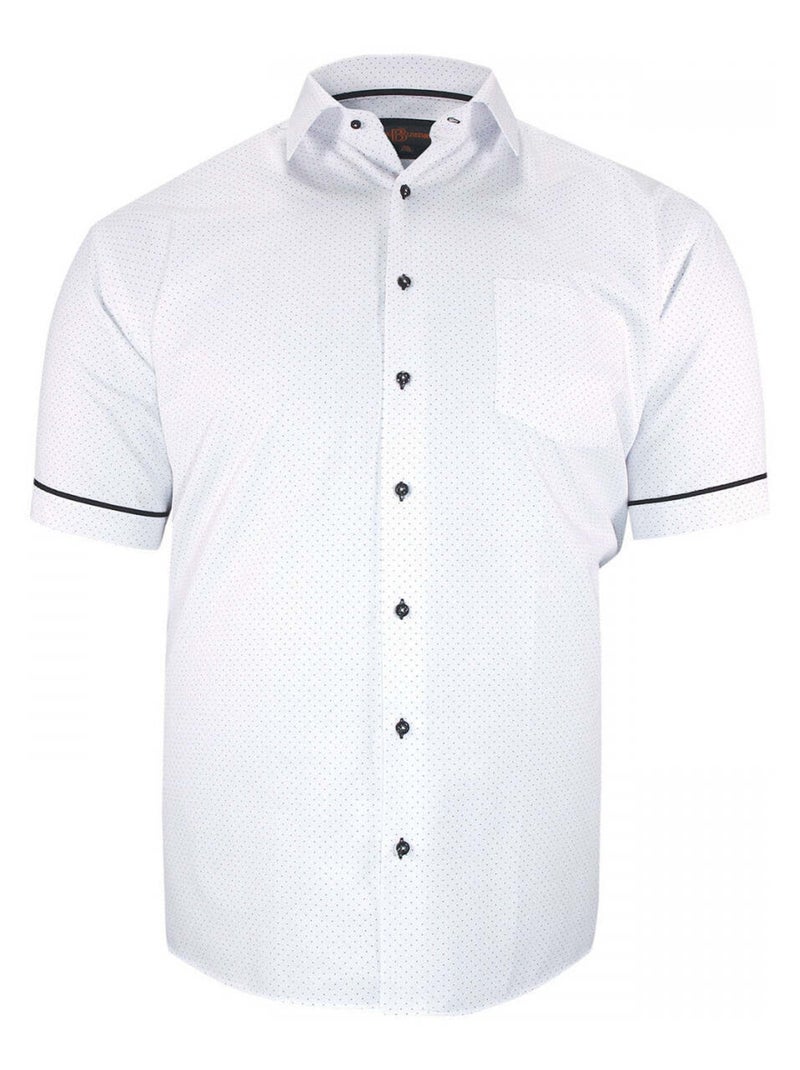 Chemise homme grande taille motifs à pois coupe droite PICCOLI Doublissimo Blanc , Noir , 47,48 3XL Blanc Noir - Kiabi
