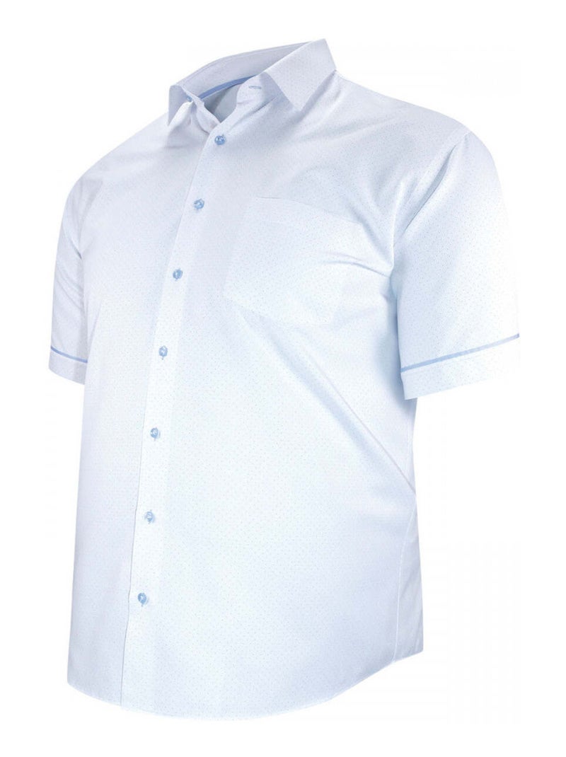 Chemise homme grande taille motifs à pois coupe droite PICCOLI Doublissimo Blanc Noir - Kiabi