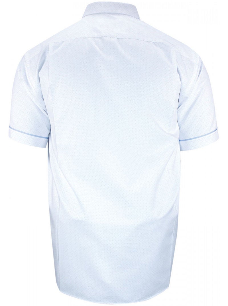Chemise homme grande taille motifs à pois coupe droite PICCOLI Doublissimo Blanc Noir - Kiabi
