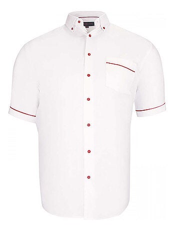 Chemise homme grande taille petit col boutonné coupe droite RAFFINATO Doublissimo Beige , 49,50 4XL