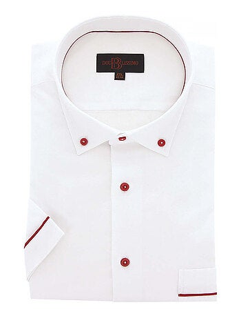 Chemise homme grande taille petit col boutonné coupe droite RAFFINATO Doublissimo Beige , 49,50 4XL