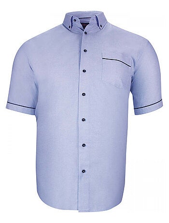 Chemise homme grande taille petit col boutonné coupe droite RAFFINATO Doublissimo Beige , 49,50 4XL