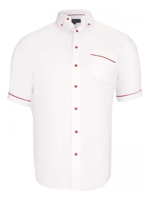 Chemise homme grande taille petit col boutonné coupe droite RAFFINATO Doublissimo Beige , 49,50 4XL - Kiabi