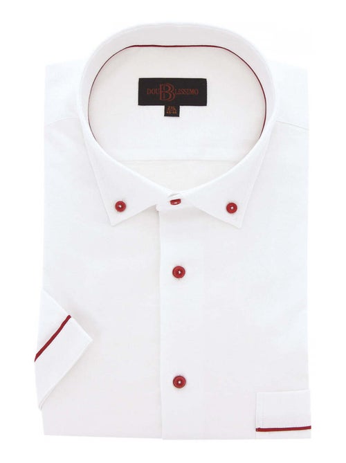 Chemise homme grande taille petit col boutonné coupe droite RAFFINATO Doublissimo Beige , 49,50 4XL - Kiabi